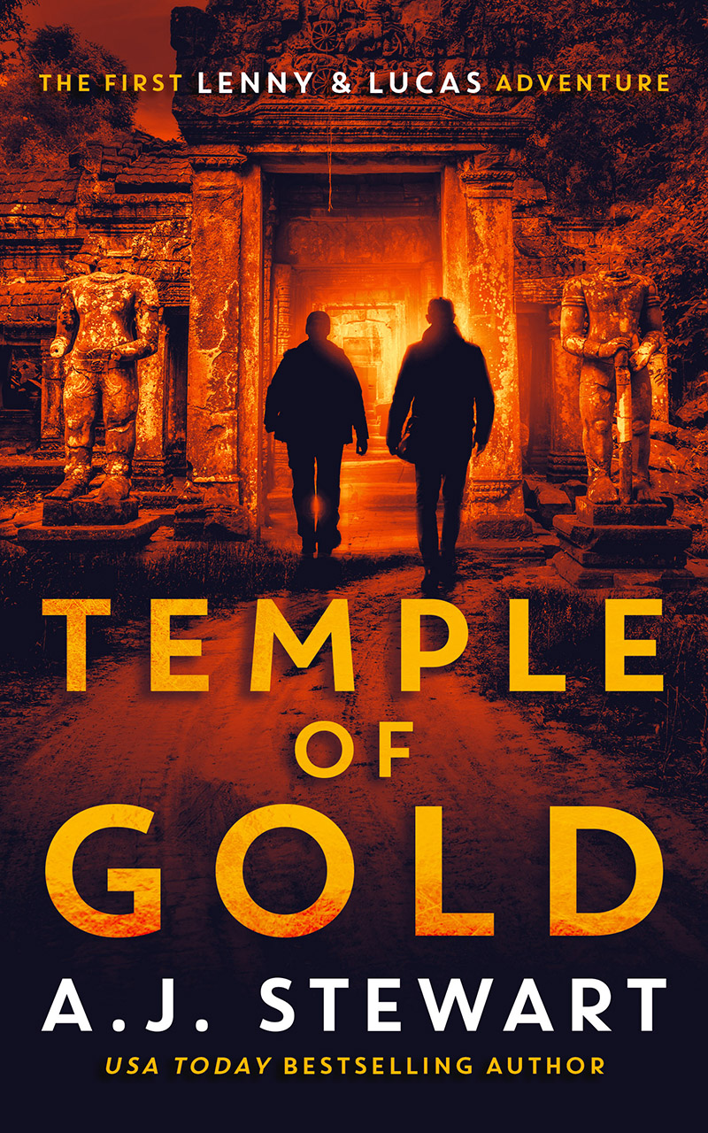 Temple of Gold Book Cover, Book 1 in the Lenny & Lucas Adventure Series by author A.J. Stewart.